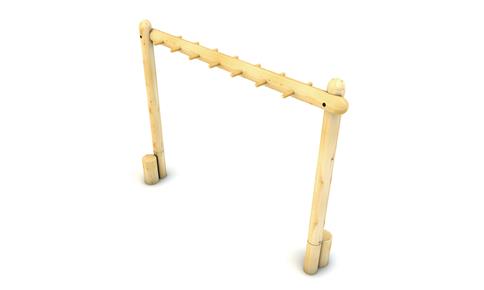 Forest Monkey Bars with Step up Logs